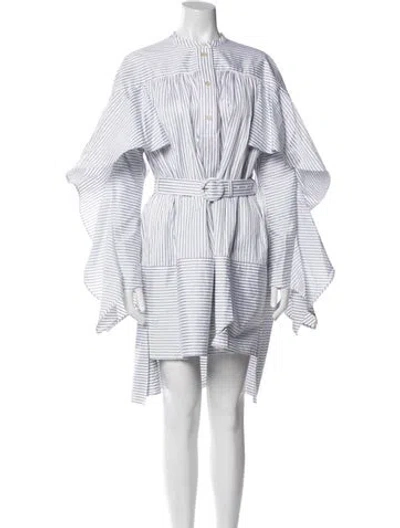 Pre-owned Palmer Harding Striped Knee-length Dress In White