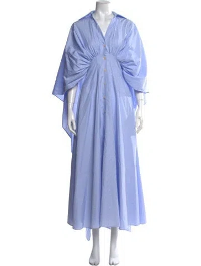 Pre-owned Palmer Harding Striped Long Dress In Blue