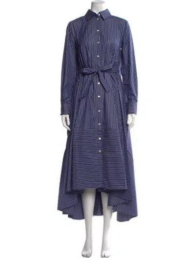 Pre-owned Palmer Harding Striped Long Dress W/ Tags In Blue