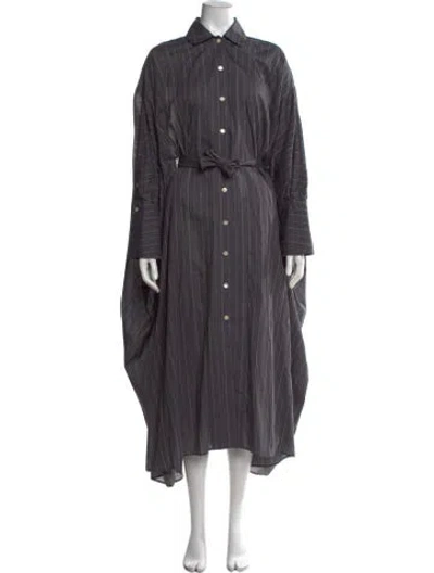 Pre-owned Palmer Harding Striped Long Dress W/ Tags In Grey