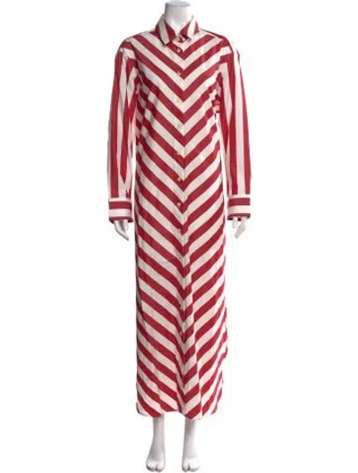 Pre-owned Palmer Harding Striped Long Dress W/ Tags In Red