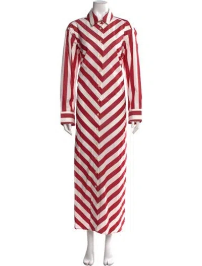 Pre-owned Palmer Harding Striped Long Dress W/ Tags In Red