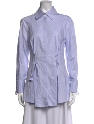 Pre-owned Palmer Harding Striped Long Sleeve Top In Purple