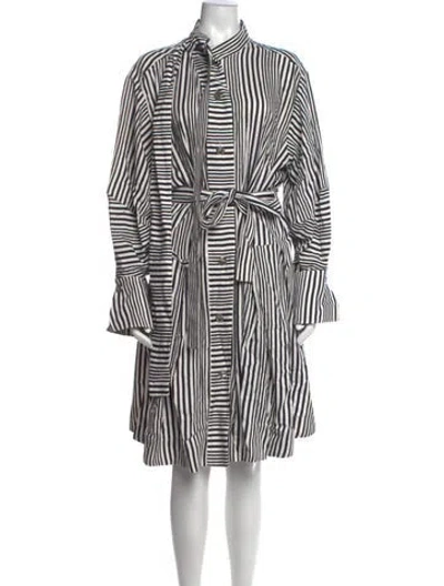Pre-owned Palmer Harding Striped Midi Length Dress In Multicolor