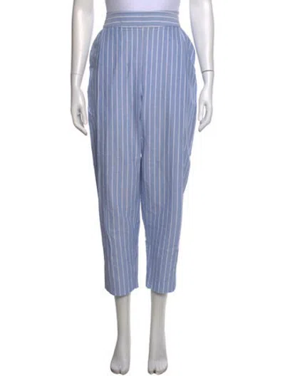 Pre-owned Palmer Harding Striped Straight Leg Pants In Blue