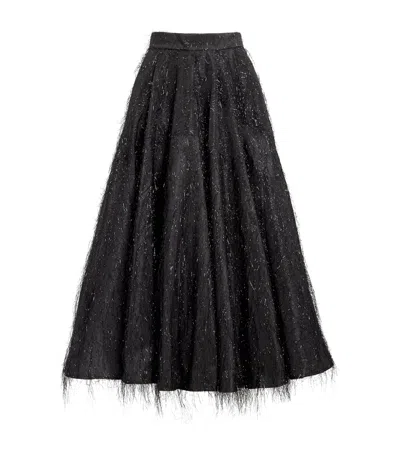 Palmer Harding Taffeta Odyssey Midi Skirt In Black