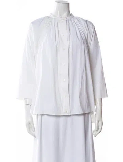 Pre-owned Palmer Harding Three-quarter Sleeve Blouse In White