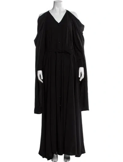 Pre-owned Palmer Harding V-neck Long Dress W/ Tags In Black