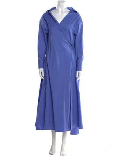 Pre-owned Palmer Harding V-neck Long Dress W/ Tags In Blue