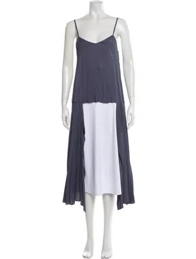 Pre-owned Palmer Harding V-neck Sleeveless Blouse In Gray