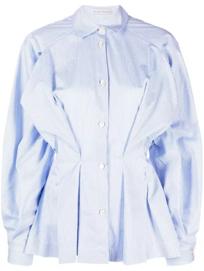 Palmer Harding Palmer/harding Striped Cotton Shirt In Blue