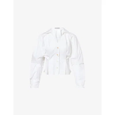 Palmer Harding Womens White Cotton Poplin The Honesty Opens Poplin Cotton Shirt
