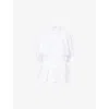Palmer Harding Womens White Vessel Cinched Stretch-cotton Shirt In White