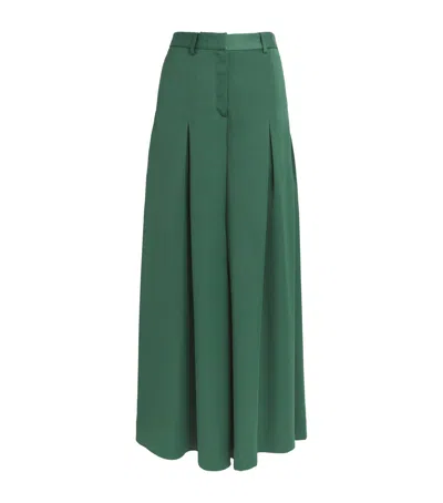 Palmer Harding Wool-blend Honesty Opens Trousers In Green