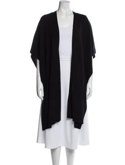 Pre-owned Palmer Harding Wool Open Front Sweater In Black