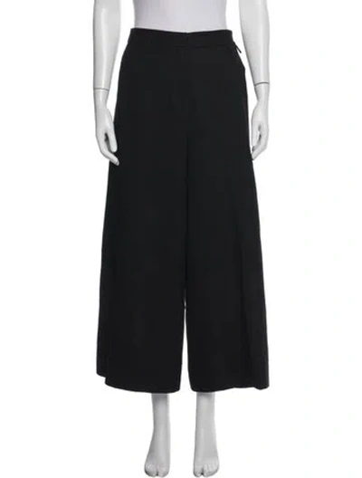Pre-owned Palmer Harding Wool Wide Leg Pants In Black