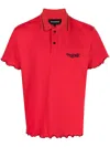 Palmer Lettuce-edge Polo Shirt In Red