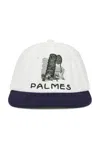 Palmes 6-panel Cap In White-navy