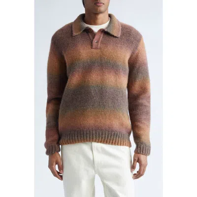 Palmes Baby Alpaca & Merino Wool Blend Polo Sweater In Multi