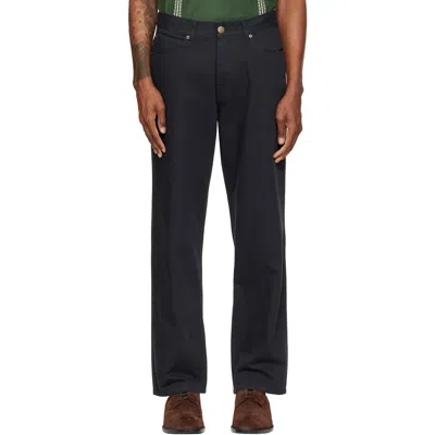 Palmes Black Coarse Trousers