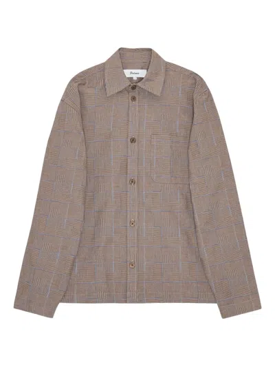 Palmes Checked Shirt In Brown