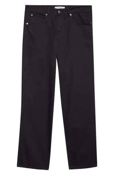 Palmes Coarse Denim Trousers In Black