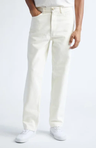 Palmes Coarse Denim Trousers In White