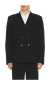 Palmes Double Breasted Blazer In Black