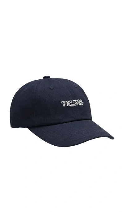 Palmes Embroidered Logo Cap In Blue