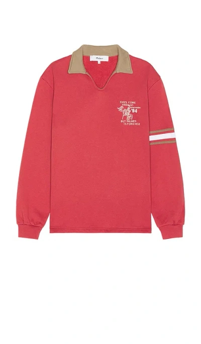 Palmes Forever Open Rugby Shirt In Red