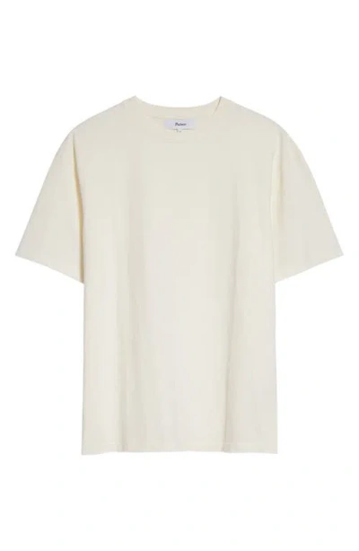 Palmes Garment Dyed Cotton T-shirt In Broken White