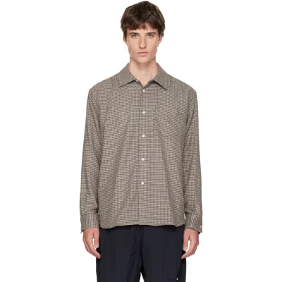 Palmes Gray & Khaki Serve Shirt In Olive