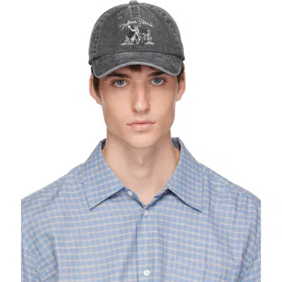 Palmes Gray Western Cap In Charcoal