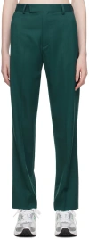 Palmes Green Fine Pleated Trousers In Green