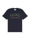 Palmes Ivan Organic Cotton Logo Graphic T-shirt In Navy