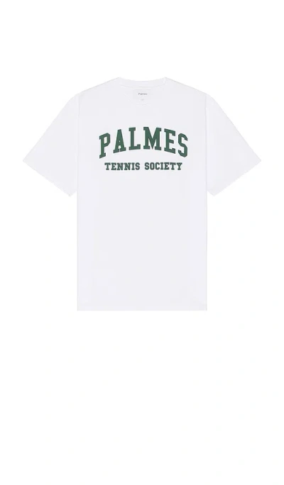 Palmes Ivan T Shirt In White-green