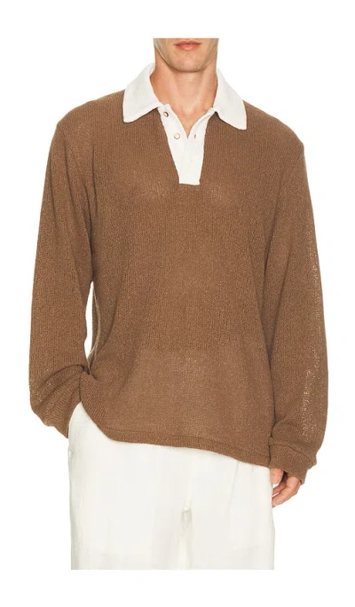 Palmes Knitted Rugby In Brown