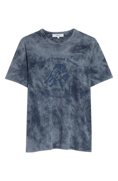 Palmes Lake Print Cotton T-shirt In Blue