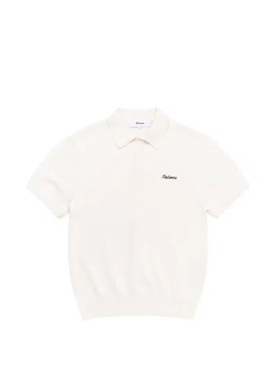 Palmes Logo-embroidered Polo Shirt In White