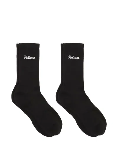 Palmes Logo Socks (set Of Two) In Black