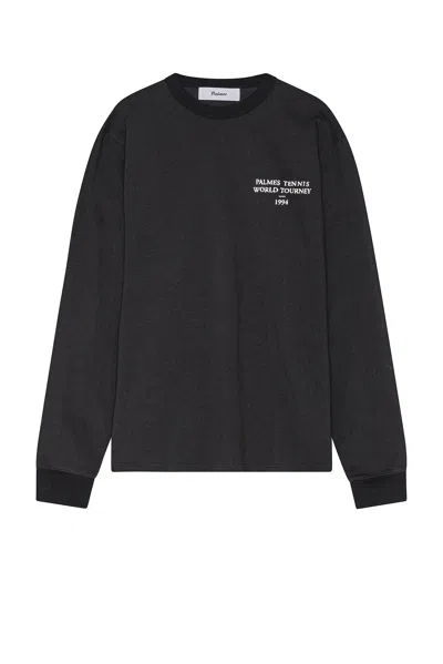 Palmes Long-sleeved T-shirt In Black