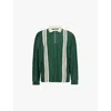 Palmes Rio Ls Zip Polo Shirt In Dark Green
