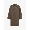 Palmes Mens Brown Cedric Long-sleeve Wool Overcoat In Brown