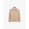 Palmes Mens Fossil Forever Embroidered-logo Denim Jacket In Pink