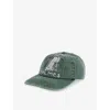 Palmes Tower Embroidered Adjustable Twill Baseball Cap In Green