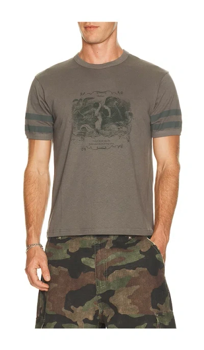 Palmes Mermaid Ringer Tee Shirt In Animal Print