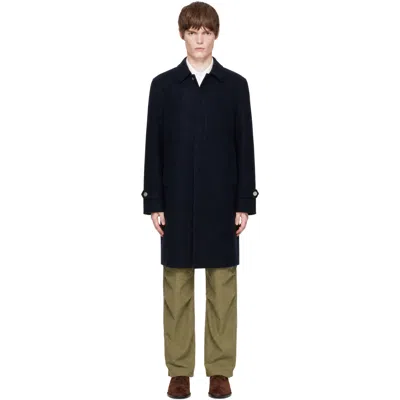 Palmes Navy Cedric Wool Coat