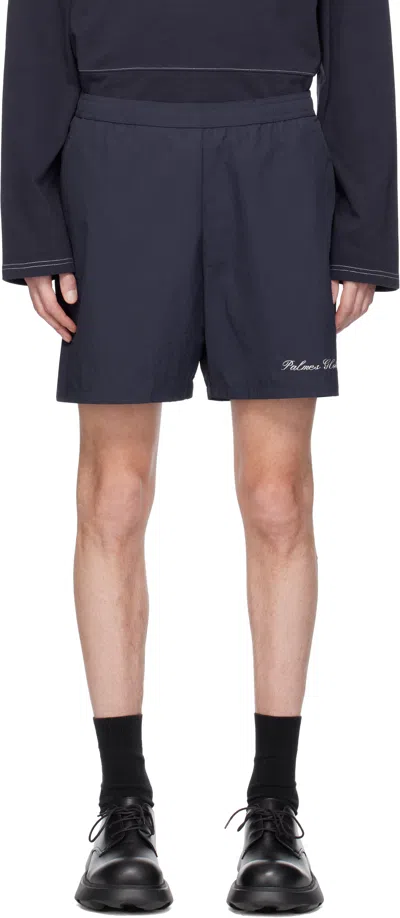 Palmes Navy Global Tennis Shorts In Dark Blue
