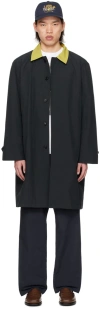 Palmes Navy Lorenzo Coat In Navy