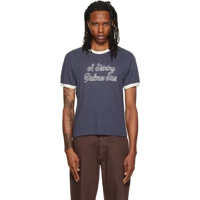 Palmes Navy Star Ringer T-shirt